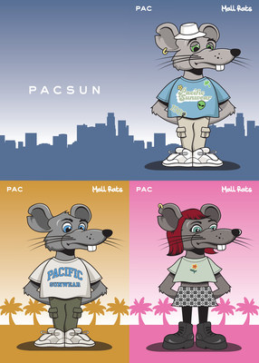 DTLA Pac Mall Rat 1233 (Top), Santa Monica Pac Mall Rat 994 (Bottom Left), Brea Pac Mall Rat 4 (Bottom Right)