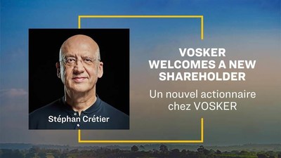 VOSKER lve 60 millions auprs du leader mondial de l'industrie de la scurit et entrepreneur Stphan Crtier. (Groupe CNW/Vosker Canada)