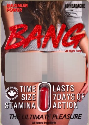 Maximum Power Bang All Night Long - Sexual enhancement (CNW Group/Health Canada)