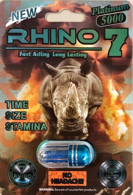 Rhino 7 Platinum 5000 - Sexual enhancement (CNW Group/Health Canada)