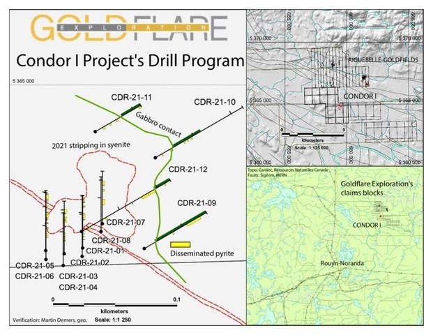 Condor I Project Drill Program (CNW Group/Goldflare Exploration Inc.)