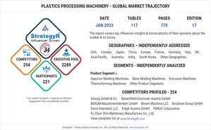 New Study from StrategyR Highlights a $24.9 Billion Global Market for Plastics Processing Machinery by 2026