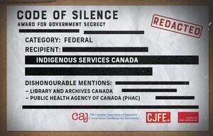 Indigenous Services Canada headlines trifecta of federal departments 'winning' at obstructing release of information