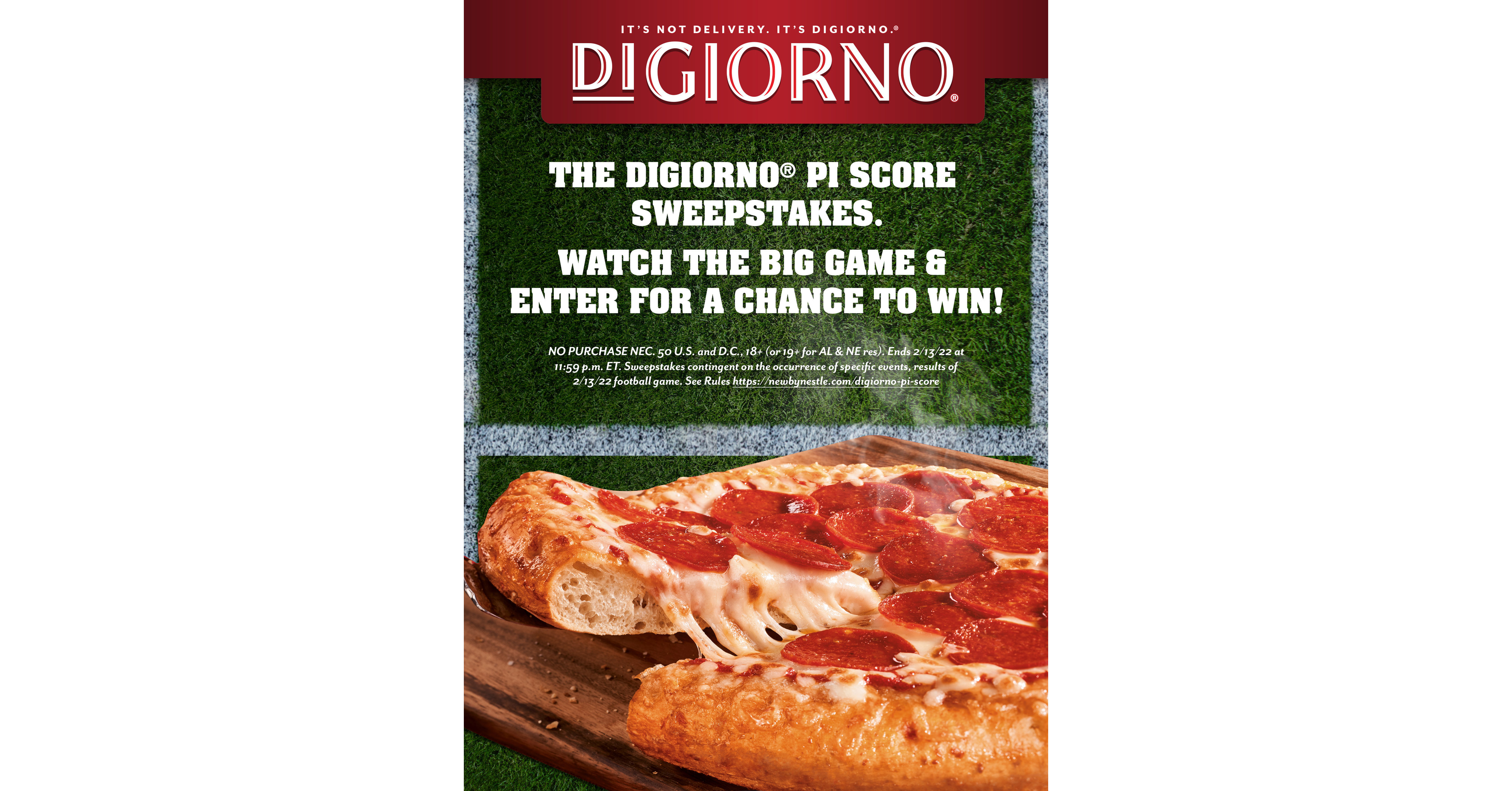 You can win a free pizza 'pi' from DiGiorno depending on the Super