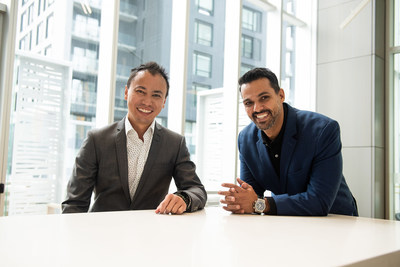Wrk co-founders David Li and Mohannad El-Barachi in good spirits after raising $55 million in Series A funding. (CNW Group/Wrk)