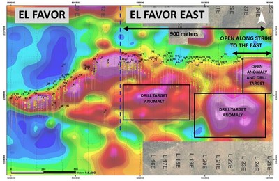 Figure 3: Geophysical Map – El Favor (CNW Group/GoGold Resources Inc.)