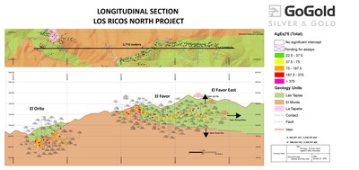 Figure 5: Favor-Orito Long Section (CNW Group/GoGold Resources Inc.)