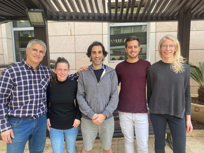 The team from Technion Research and Development Foundation: (left to right) Dr. Ido Solt, PhD candidate and preeclampsia survivor Inbal Admati, Dr. Amit Zeisel, MSc candidate Niv Skarbianskis, and postdoctoral researcher Hannah Hochgerner.