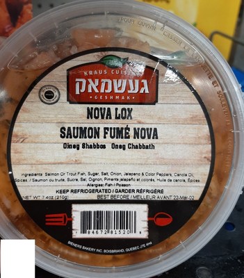 Nova smoked salmon (CNW Group/Ministry of Agriculture, Fisheries and Food)