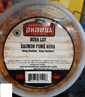 Avis de ne pas consommer du saumon fumé Nova vendu par le supermarché Kiryas Tosh