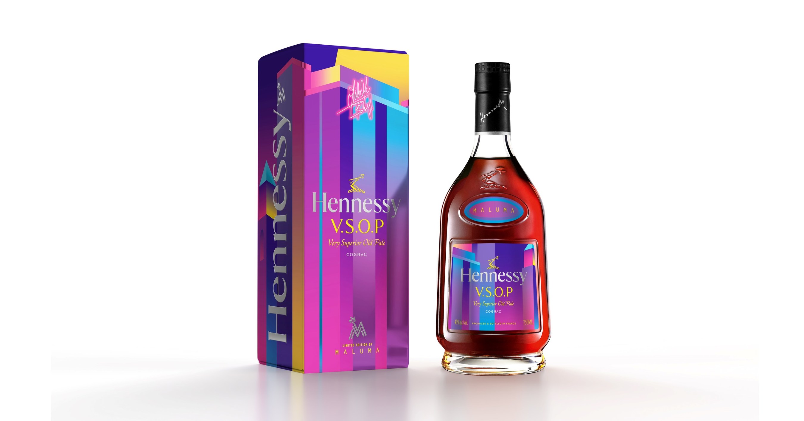 EMPTY Hennessy Very Special Cognac Glass Bottle With Cover -  Denmark