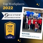 Sciton Inc. Designated a 2022 Top Workplace Award Winner