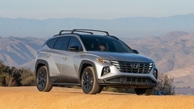 The 2022 Tucson is photographed in Cariso, Calif., on Dec. 2, 2021.