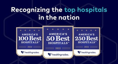 Healthgrades ratings recognize the top one, two, and five percent of hospitals in the U.S for clinical excellence