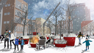 Dynamisme du centre-ville - La Ville de Montréal prépare l'ouverture de la patinoire de l'esplanade Tranquille dans le Quartier des spectacles