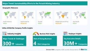 BizVibe's Potash Mining Company Analysis Highlights Key Insights in the Area of Key Industry Trends and Challenges, Risk of Doing Business, Geographic Relevance, and Category Influence.