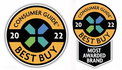 Consumer Guide® 2022 BEST BUY and Most Awarded Brand Logos, CHICAGO, Jan. 5, 2022.