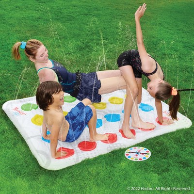 It's time to GET SOAKED playing the new Hasbro Twister Splash game, by WowWee!