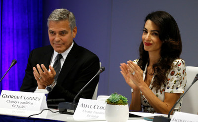 Amal and George Clooney, Co-Presidents and Co-Founders of the Clooney Foundation for Justice.