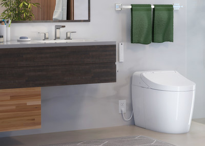 TOTO's new WASHLET G450 Integrated Toilet offers the ultimate in luxury and convenience by opening, closing, and flushing automatically (manual flushing is also available). The WASHLET G450 offers an exceptionally comfortable warm-water personal cleansing experience with its heated seat. Its sustainable, high-performance TORNADO FLUSH consumes just 1.0 gpf (full flush) and 0.8 gpf (light flush). Its CEFIONTECT technology creates a super-slippery bowl surface that leaves waste nowhere to cling.