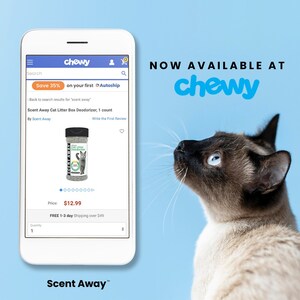 Scent Away's Cat Litter Box Deodorizer Officially Available on Chewy.com