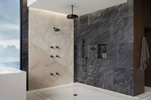 Kohler Showcases Latest in Innovation and Design at KBIS 2022; pictured: Statement and Anthem showering collections