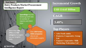Dairy Products Procurement Category Is Projected to Grow at a CAGR of 3.48% by 2025, SpendEdge Reports