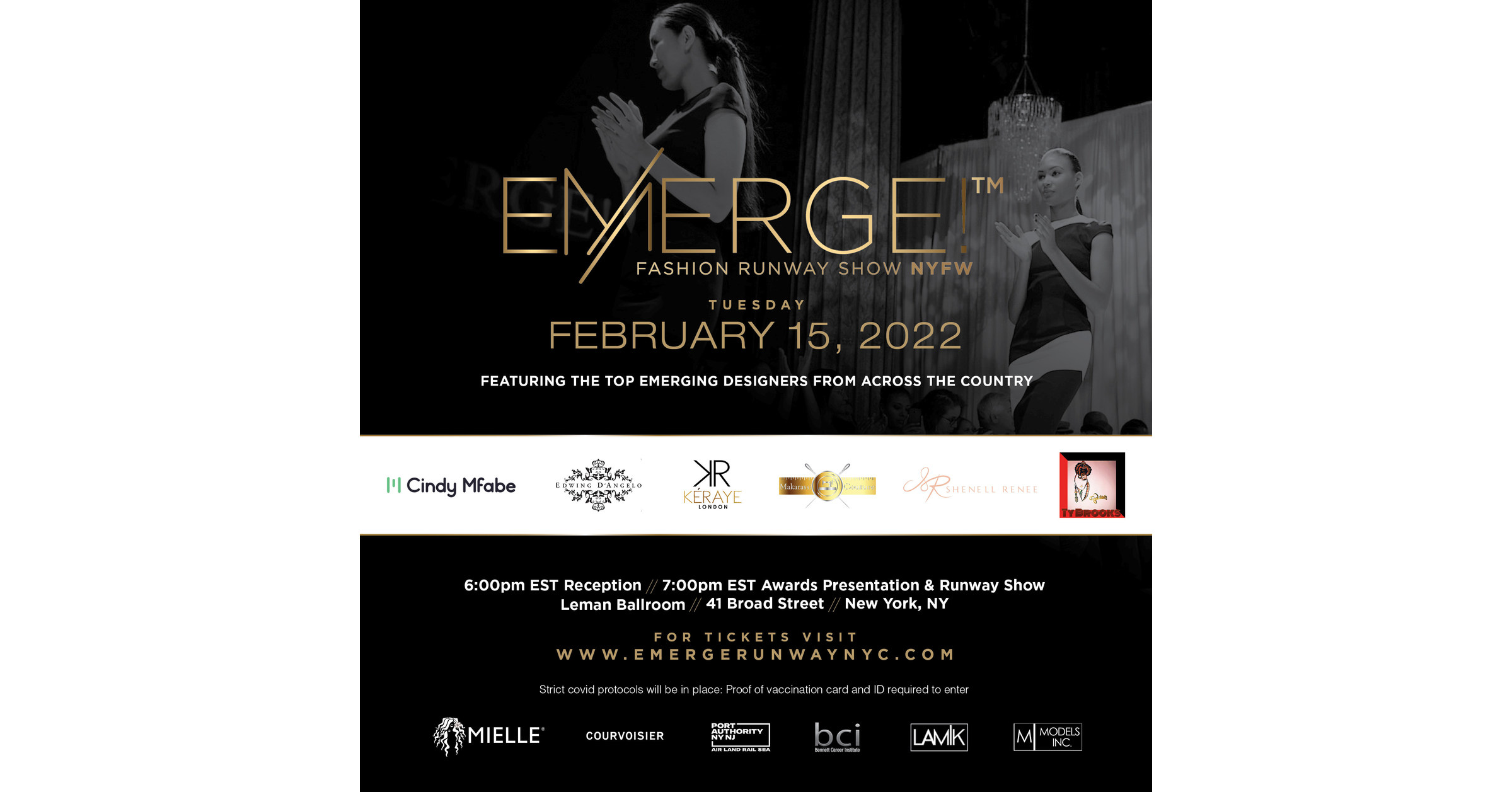 EMERGE!&trade; a Fashion Runway Show, the Top Emerging Designer Showcase Set to Host Show During New York Fashion Week February 2022