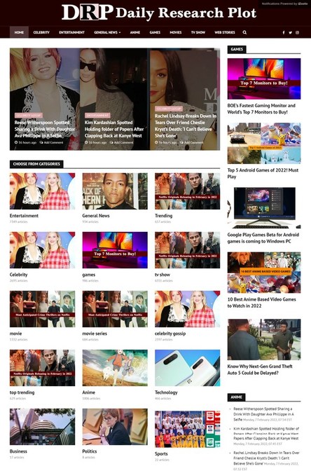 Top-notch Entertainment portal Daily Research Plot, launched their USA Unit along with new media portal FTTTVPedia.Com - Vimarsana News