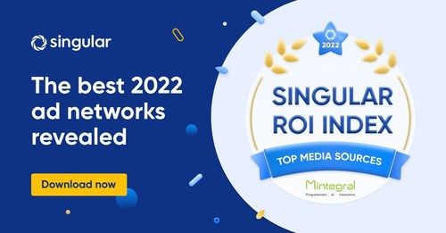 Mintegral was named as a Top Media Source on Singular's ROI Index