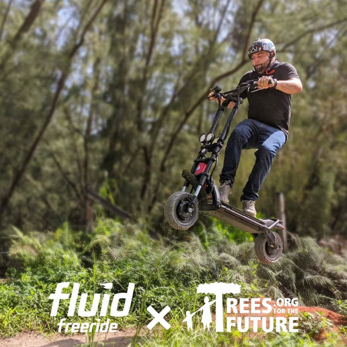 fluidfreeride shows their continued commitment and support for a cleaner, healthier environment by planting one million trees across the globe in partnership Trees for the Future (TREES).