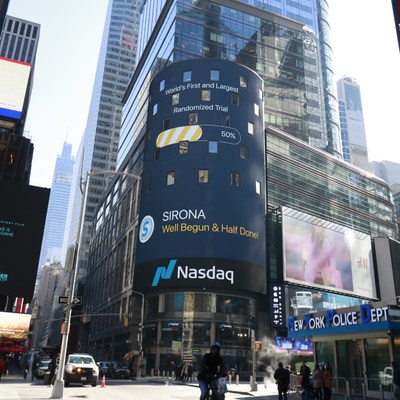 Concept Medical Lights Up NASDAQ, NY Times Square to celebrate – SIRONA Randomized Trial Achieves fifty percent enrollment
