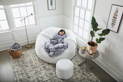 LOVESAC Super Sac with Ivory & Dove cover previewing at NYFW: The Shows 2022