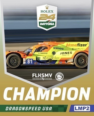 Rembrandt Charms SPONSORED CAR WINS AT 24 HOURS OF DAYTONA.