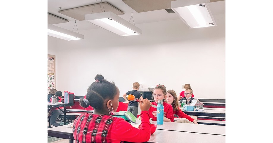 Pilgrim Lutheran Christian School adds a powerful UVC lighting system to their lunchroom.