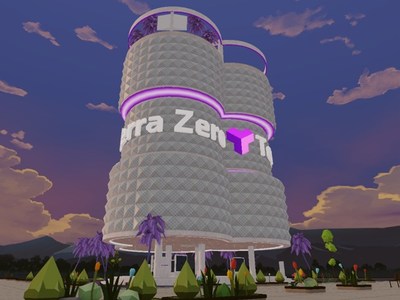 TerraZero’s actual headquarters in Decentraland’s Metaverse (CNW Group/TerraZero Technologies Inc.)