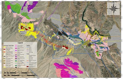 FIGURE 1: REGIONAL GEOLOGY MAP COMPILING 2021 FIELD WORK WITH SCIENTIFIC & HISTORIC SOURCES (CNW Group/Kore Mining)