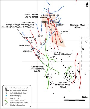 GR Silver Mining Announces Exploration Results 2.3 m at 16.45 g/t Au &amp; 244 g/t Ag at Loma Dorada - La Colorada