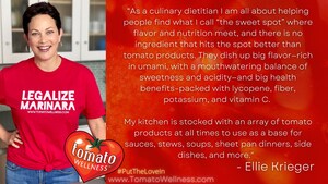 Tomato Wellness Partners with Food Network Dietitian Ellie Krieger to Spread Excitement About Tomato Products