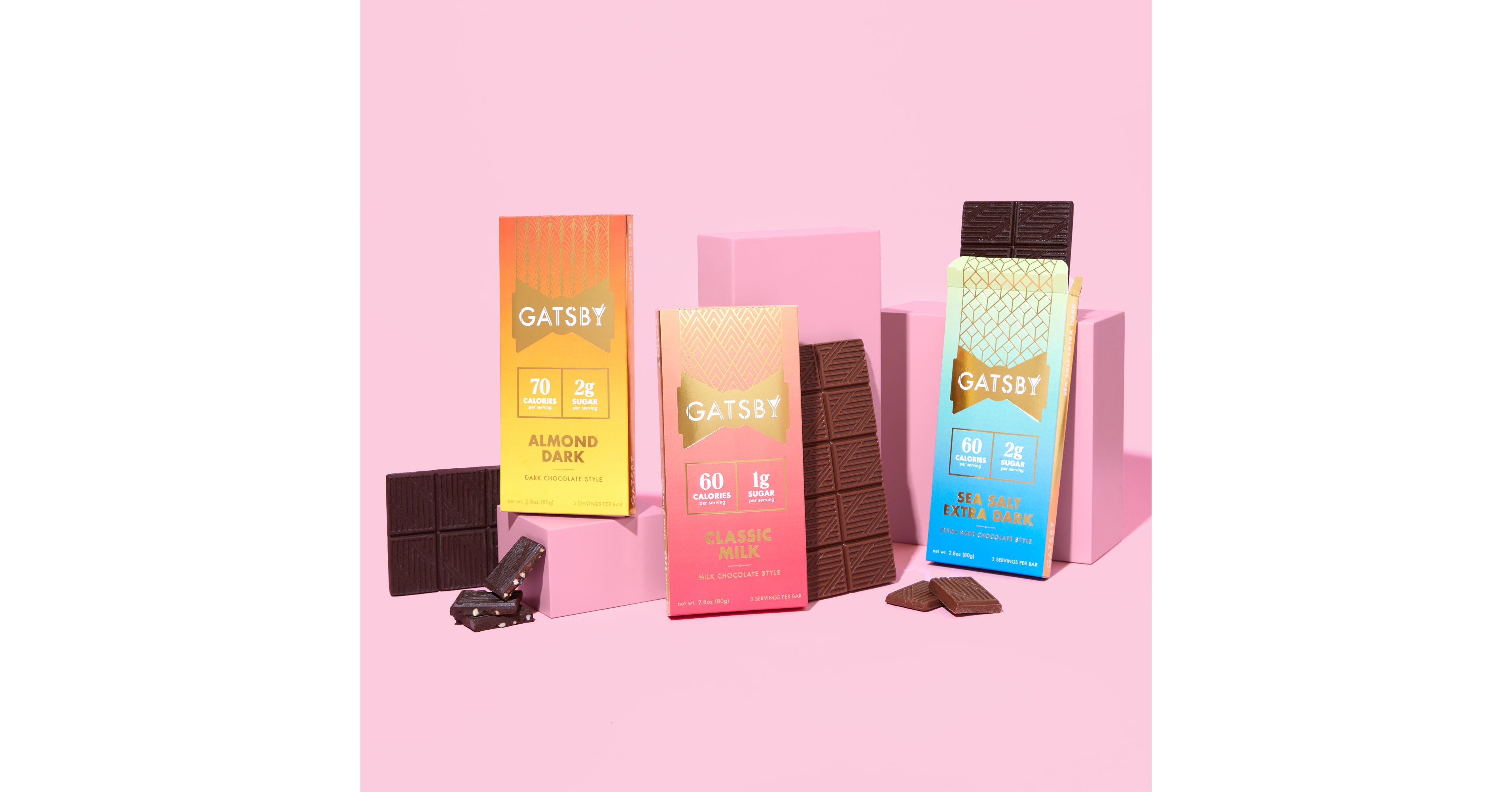  Gatsby Sea Salt Extra Dark Chocolate Style Bar, 60
