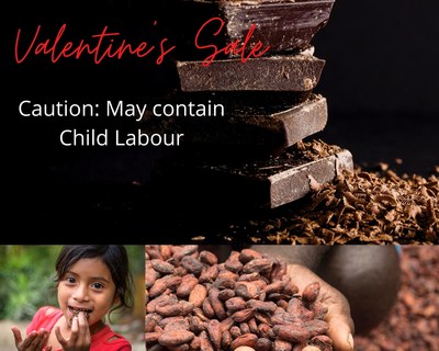 Valentine's Sale Caution may contain Child Labour (CNW Group/World Vision Canada)