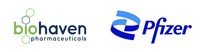 Logotipos Biohaven e Pfizer
