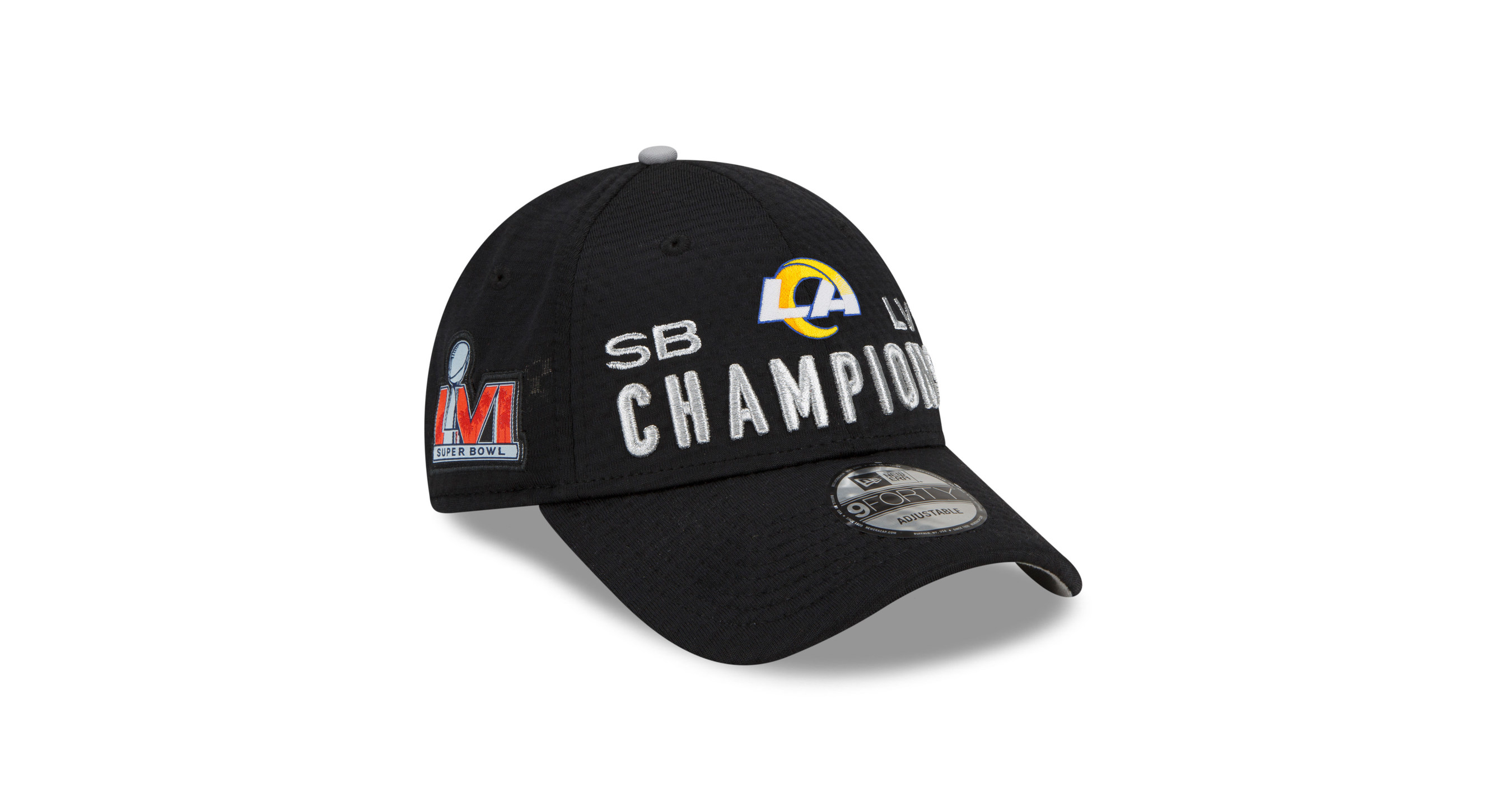 New Era Los Angeles Rams Black 9Fifty Super Bowl LVI Champions Parade  Snapback Hat