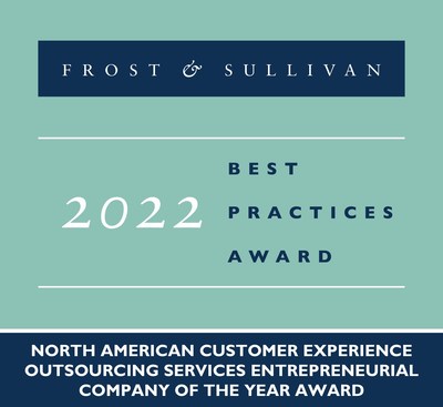 2022 North American Customer Experience Outsourcing Services Entrepreneurial Company of the Year Award