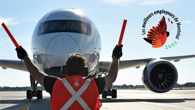 Air Canada s’est classée parmi les Meilleurs employeurs de Montréal pour 2022. La société aérienne reçoit cette distinction pour la neuvième année d’affilée. (Groupe CNW/Air Canada)