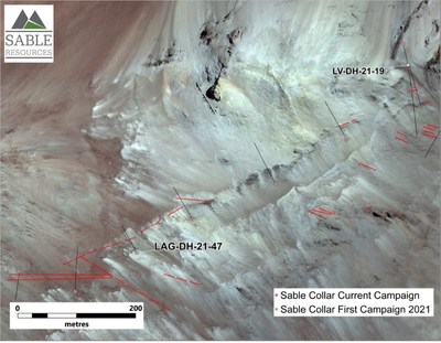 Figure 2. Location of drill hole LAG-DH-21-47 (CNW Group/Sable Resources Ltd.)