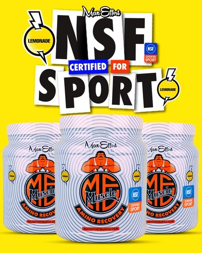 Max Effort Muscle's Amino Recovery stands above the rest due in part to its unique formula. By combining 10 grams of BCAAs and five grams of Glutamine per serving, the amino recovery drink helps enhance performance while allowing muscles to recover properly.