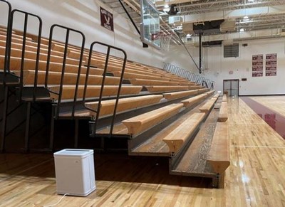 There are four air sanitizers in the gymnasium at Warren County High School, where the district hosts indoor athletic events, like basketball. The Storm is a medical-grade, multi-stage UV-C air sanitizer that delivers hospital-grade sterilization for rooms up to 21,000 cubic feet, which is about the size of a tennis court (approximately 69 feet x 39 feet x 8 feet). The Storm inactivates and eliminates bacteria and viruses, including SARS-CoV-2, also known as COVID-19 or Coronavirus.