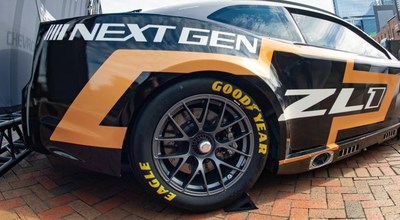 Goodyear Racing engineers designed the NASCAR Next Gen tire to help withstand the sustained duty cycle of oval racing, with enhanced grip and wider tire footprint. (Goodyear )