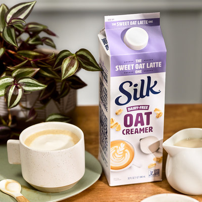 Say good morning to new Silk Sweet Oat Latte Creamer, which offers rich Sweet Latte taste blended with smooth oatmilk creamer